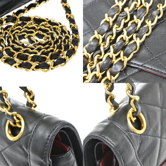 CHANEL PARIS CC Logo Matelasse Chain Mini Shoulder Bag Leather Black 330RF613 - Picture 8 of 16